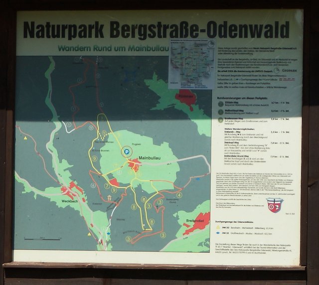 Mainbullau liegt im idyllischen, waldreichen  Naturpark Bergstraße-Odenwald.