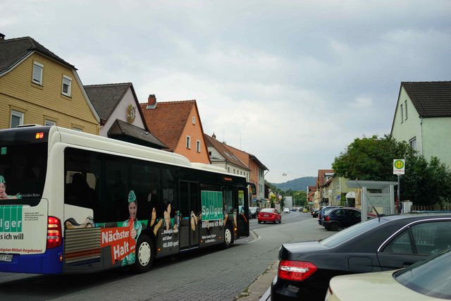 Bushaltestelle in Wörth.