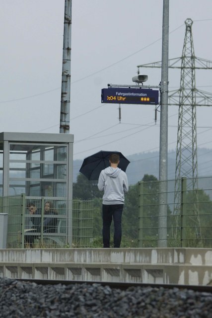 Bahn-Haltestelle in Breitendiel.