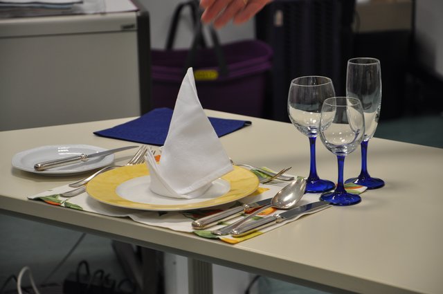 Sicher beim Essen mit dem Chef.
