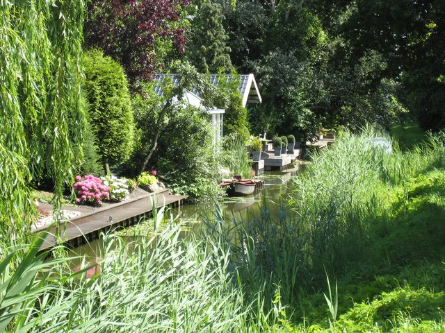 Eine Gracht in Medemblik , Holland