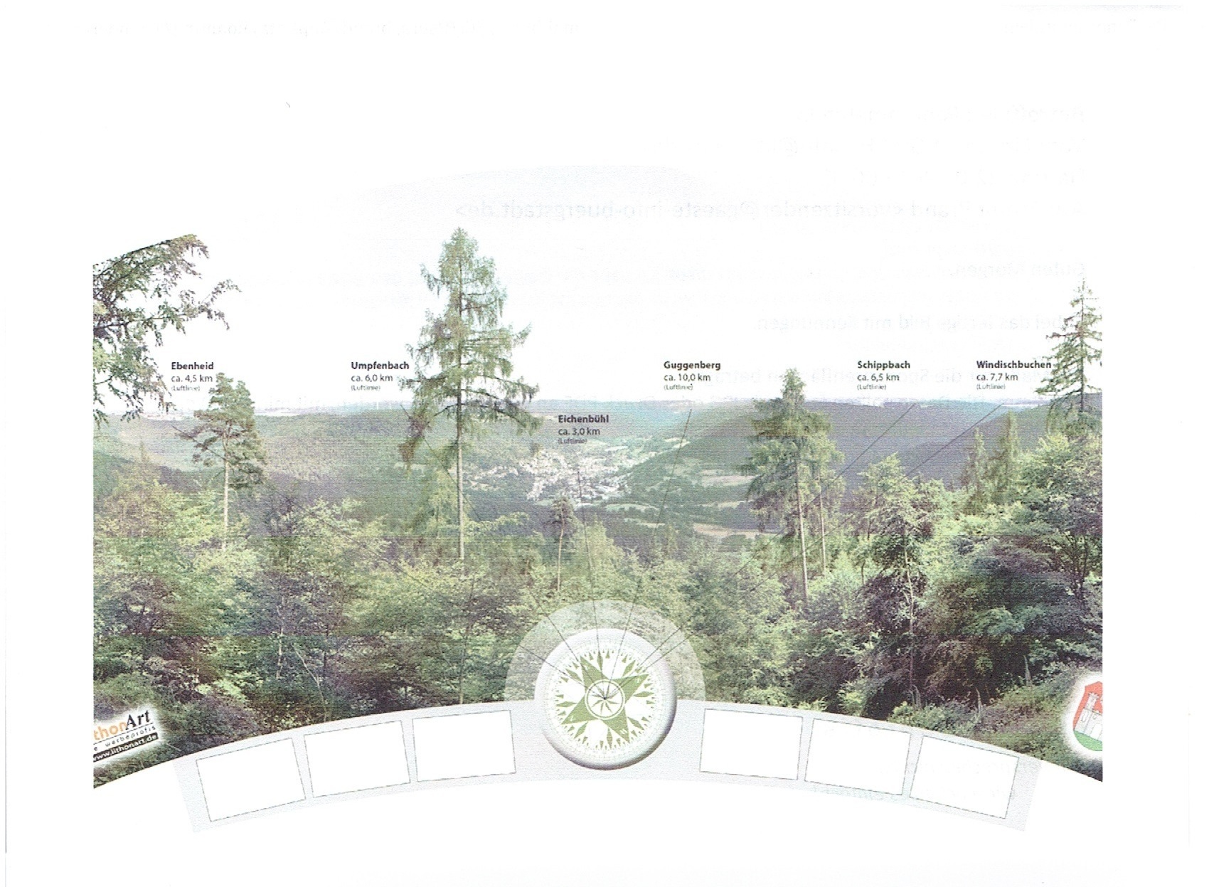 Panorama Tafel der Gemeinde Bürgstadt unterhalb der AusgrabungenVorlage der Fa. Lithon Art