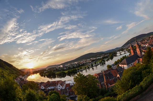 Sonnenuntergang über Miltenberg