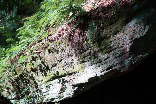 Die Höhle "Schwarzer Stein" am Eingangsbereich.