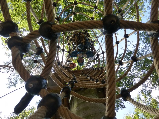 Im Kletterpark Heigenbrücken