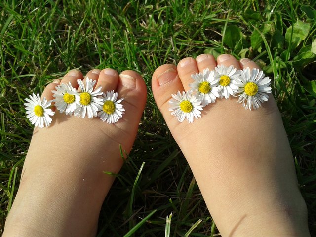 nochmal Barfuß im Spätsommer in Großheubach