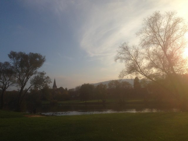 29.10.2014  - Oktoberabend am Main bei Großheubach.