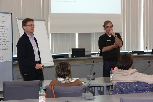 Workshopleiter Dietmar Fieger und Helmut Platz