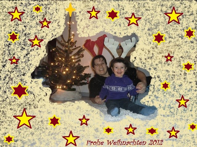 Selbstgemachtes Weihnachtsbild verschenken