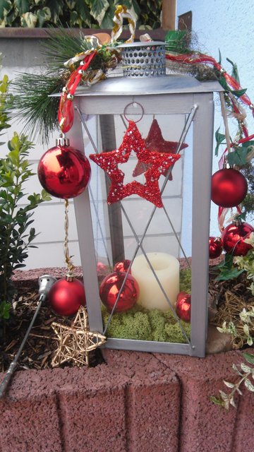 Laterne Hauseingang Weihnachten