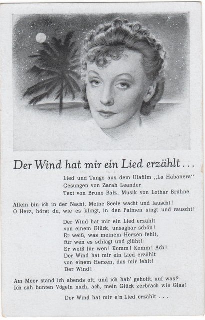 Der Wind hat mir ein Lied erzählt ...