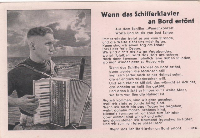 Wenn das Schifferklavier an Bord ertönt
