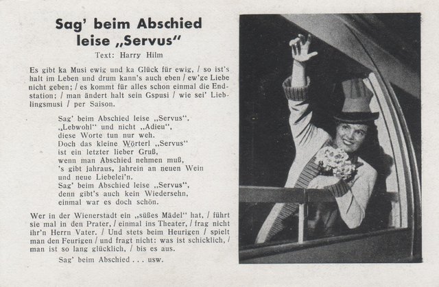Sag´ beim Abschied leise "Servus"