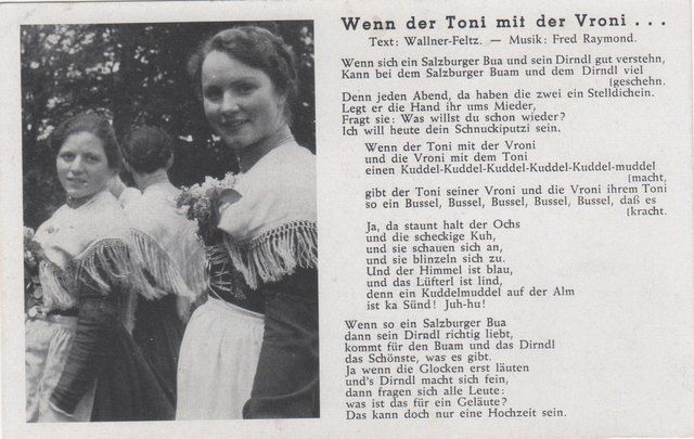 Wenn der Toni mit der Vroni ...