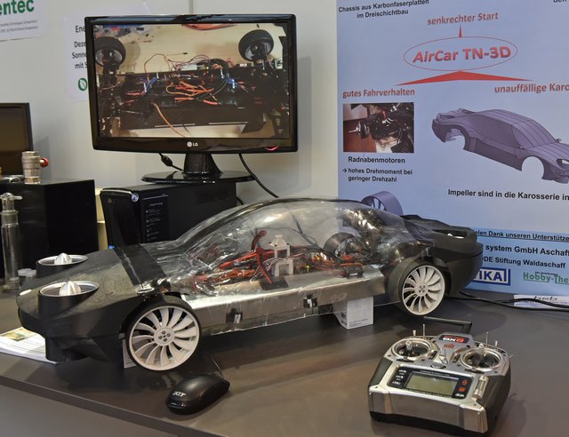 So sieht das Flugauto aus, das Tristan Schuler und Noel Wierschen entwickelt haben. | Foto: Landratsamt Miltenberg