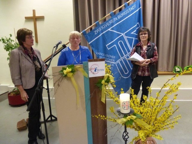 1.Vorsitzende Hildegard Bucher, Kassenprüferin Else Glaser, Schatzmeisterin Andrea Hennig