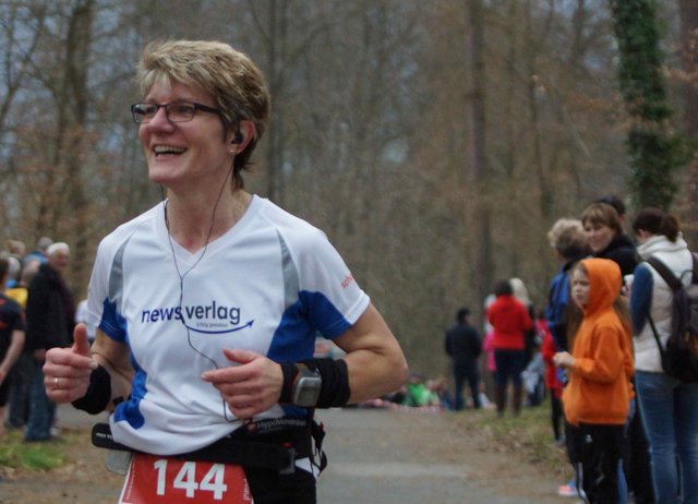 Nicht nur die engagierte Läuferin Iris Breitenbach strahlt!