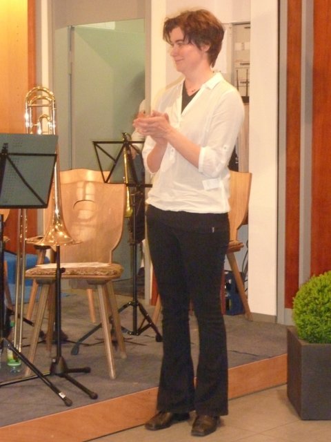 Susanne Hock, Dirigentin der Jugendkapelle Wenschdorf-Monbrunn