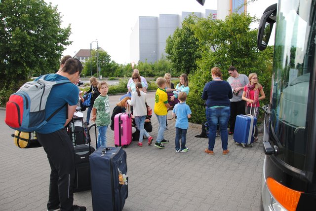 Kurz vor der Abfahrt nach London. | Foto: Andrea Kaller-Fichtmüller