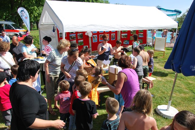Jedes Jahr im Juni findet im Schwimmbad Klingenberg ein Fest zur Unterstützung der Einrichtung statt. Hier ein Bild aus den Vorjahren. | Foto: Förderverein Freibad Klingenberg e.V.