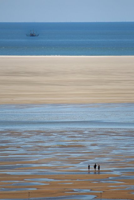 Blick vom Leuchtturm Westerheversand