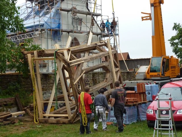 Turmkonstruktion ist umgelegt