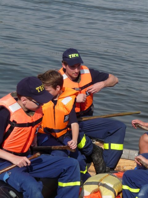 Ausbildung auf dem Wasser.