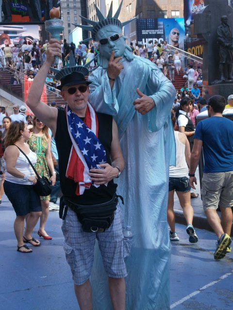 Die lebendige Freiheitsstatue von New York City