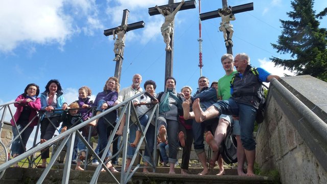 Barfusswanderung auf dem Kreuzberg/Rhön