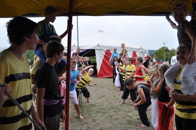 Artistenspalier nach der Vorstellung