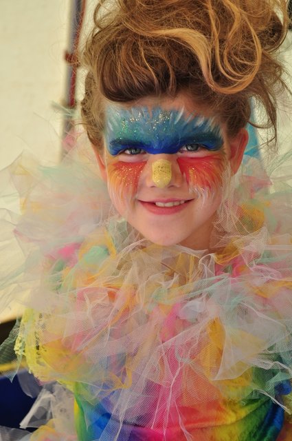 Das Kostüm sitzt - bereit für die Vorstellung