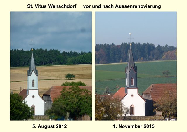 Diskussionen um den jetzt dunkel verschieferten Turm - die alte helle Variante gefiel vielen Besuchern besser