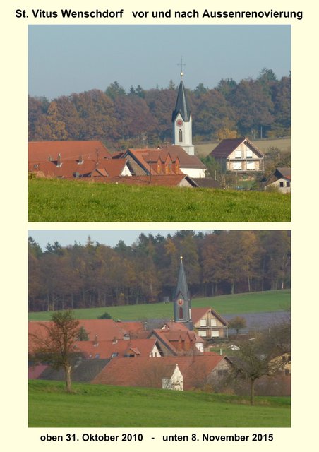 Diskussionen um den jetzt dunkel verschieferten Turm - die alte helle Variante gefiel vielen Besuchern besser