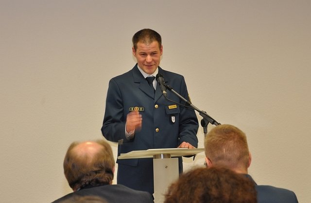 Ortsbeauftragter Stefan Wolf bei der Begrüßung