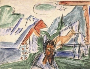 "Bauer auf der Alp" ist der Titel eines Kirchner-Werkes, das auch im Katalog zur Ausstellung beschrieben ist.