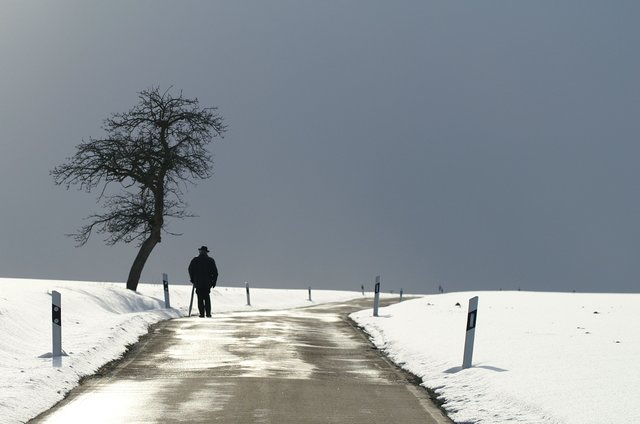 Winter im Odenwald.
