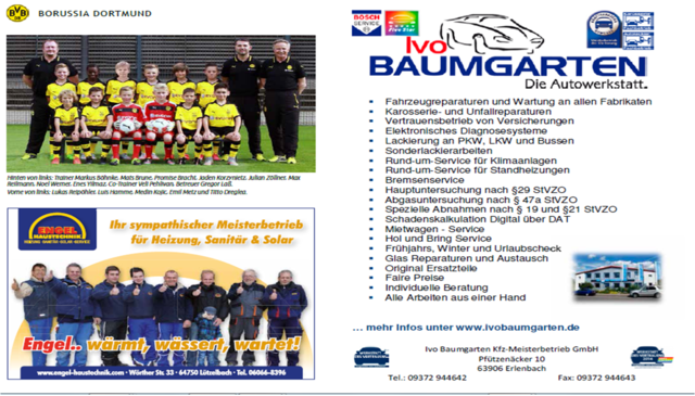 Auszug Turnierheft