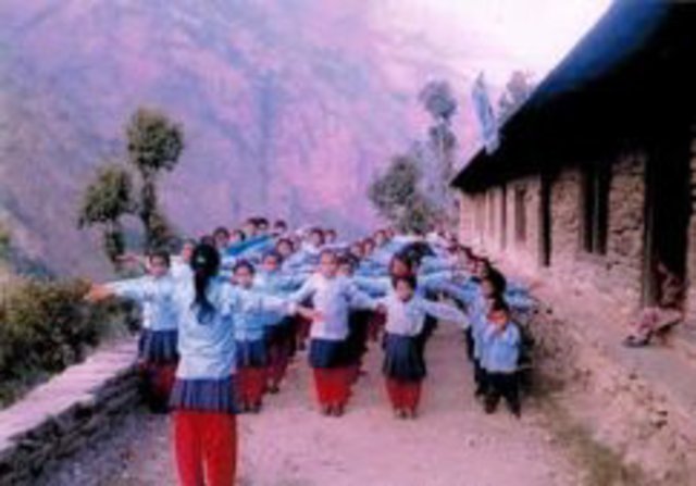 Jharlang Shree Joity Schule vor dem Erdbeben! | Foto: Joachim Merkle