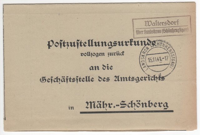 Waltersdorf über Landskron (Schönhengstgau)