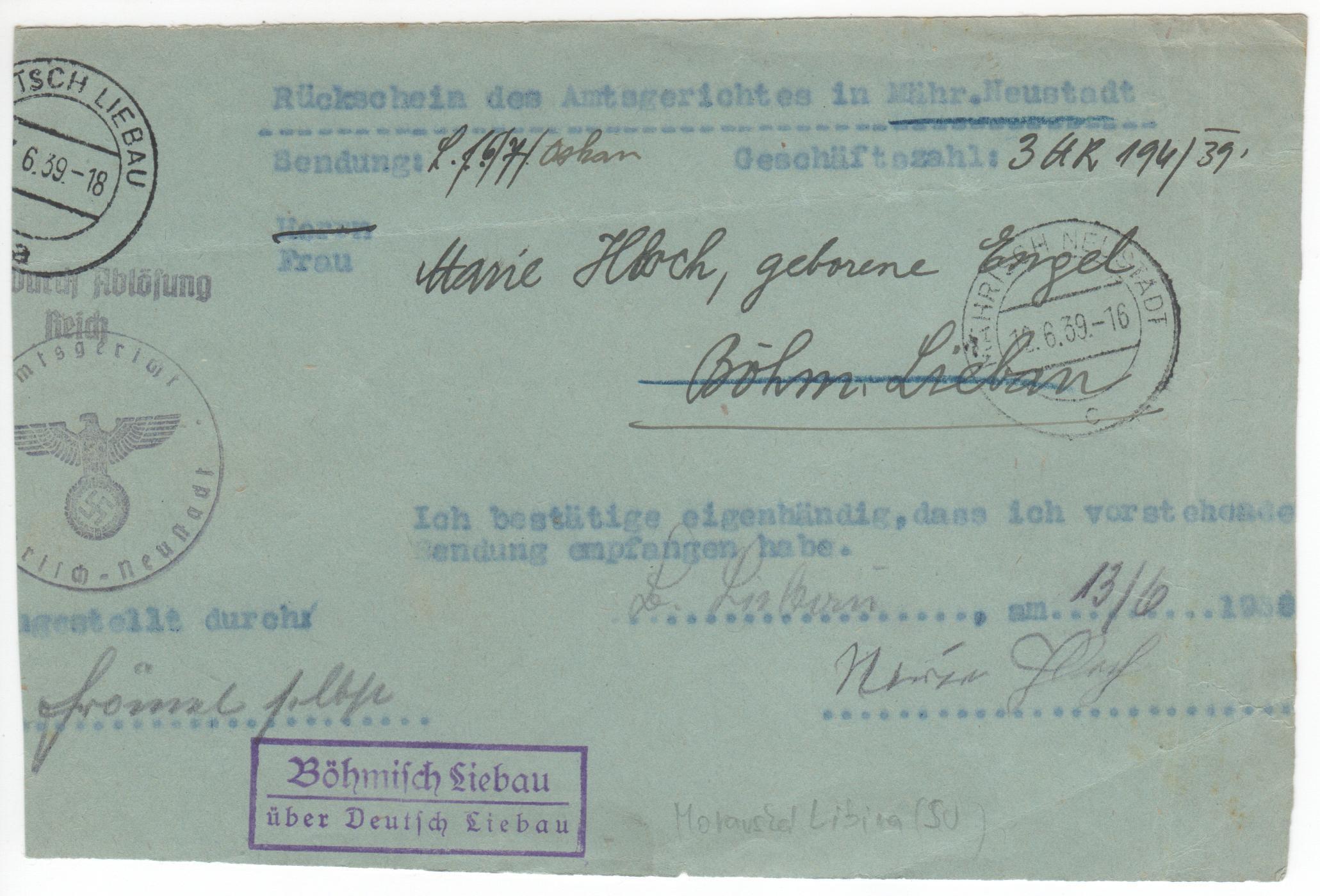Böhmisch Liebau über Deutsch Liebau