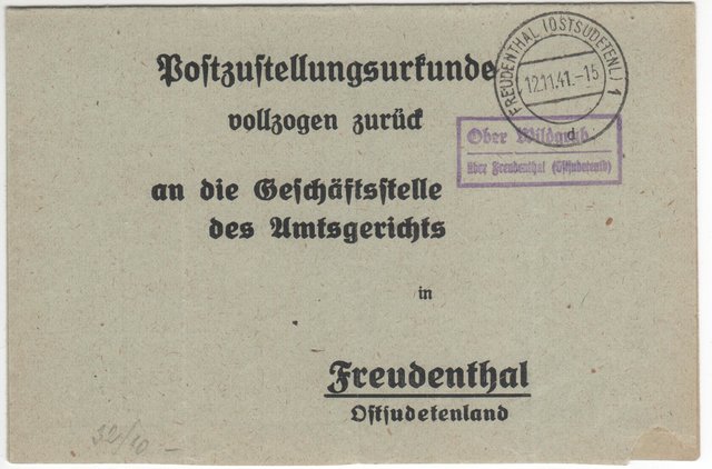 Ober Wildgrub über Freudenthal (Ostsudetenland)
