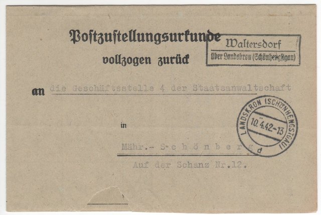 Waltersdorf über Landskron (Schönhengstgau)