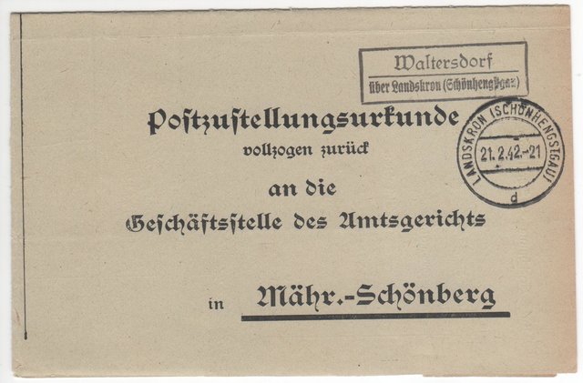 Waltersdorf über Landskron (Schönhengstgau)