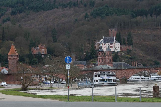 Blick auf Miltenberg, gesehen von der Main-Promenade.