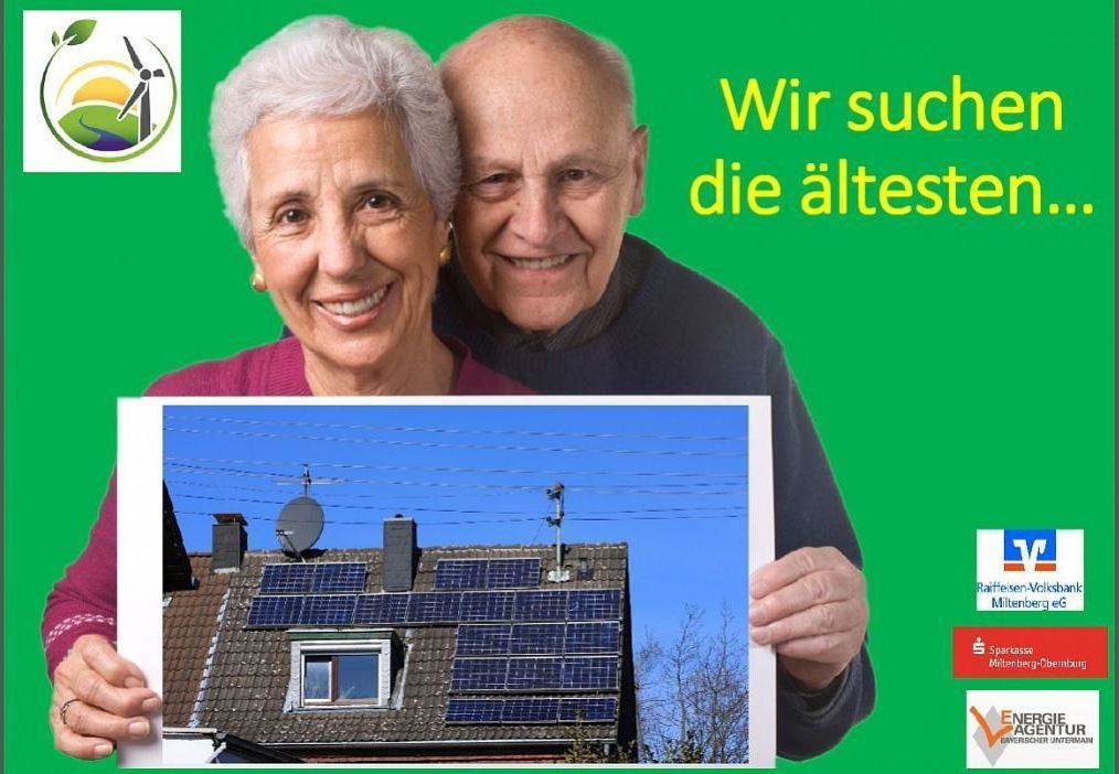 Wir suchen die ältesten .... PV-Anlagen am Untermain. (das ist der Titel des Wettbewerbs der Energiegenossenschaft Untermain!).