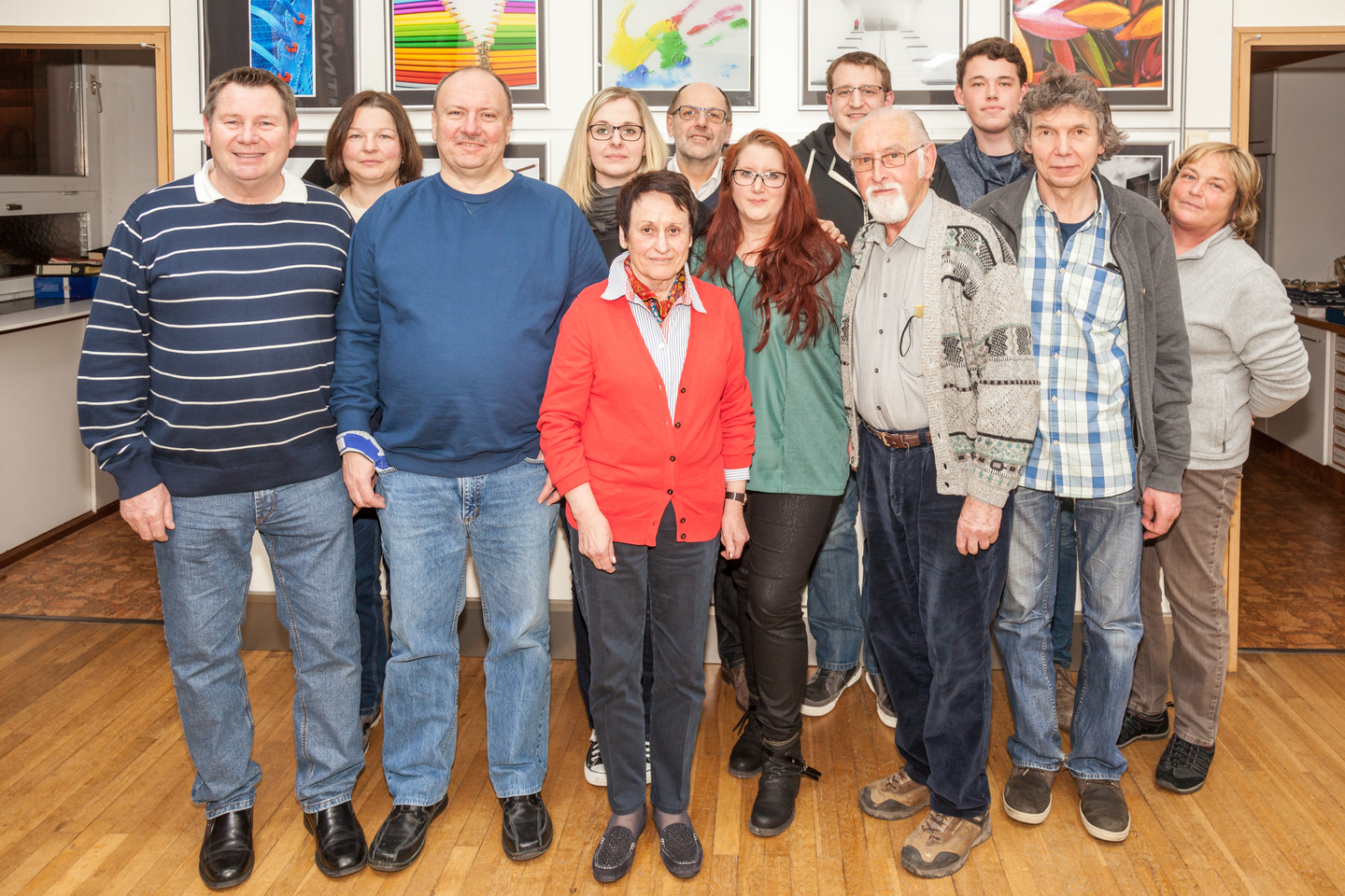 von links: Bernd Ullrich, 1. Vorsitzender, Yvonne Speth, Wolfgang Straub 2. Vorsitzender, Annemarie Breitenbach, Franziska Ehrlich, Wolfgang Kuhlen, Tanja Speth, André Fischer, Hermann Leuner, Johannes Wirl, Theo Broßler, Elke Berberich