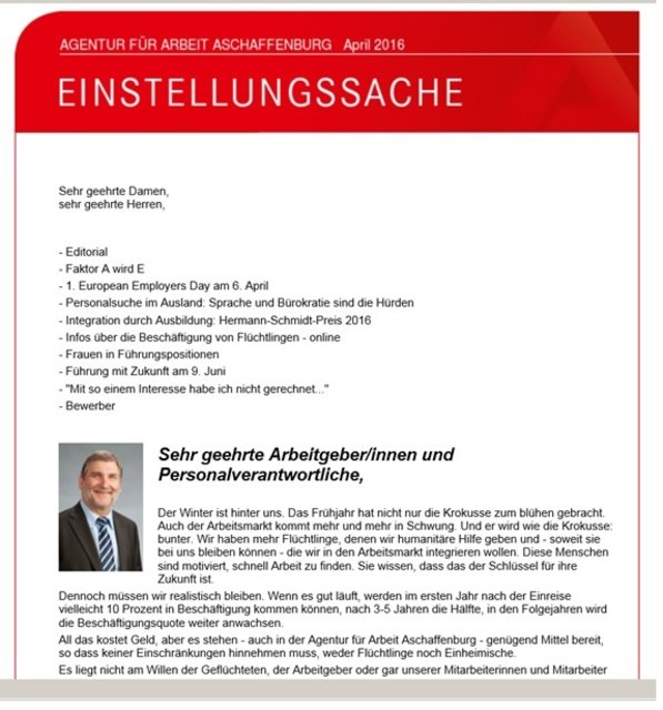 Der neue Arbeitgeber-Brief ist online.