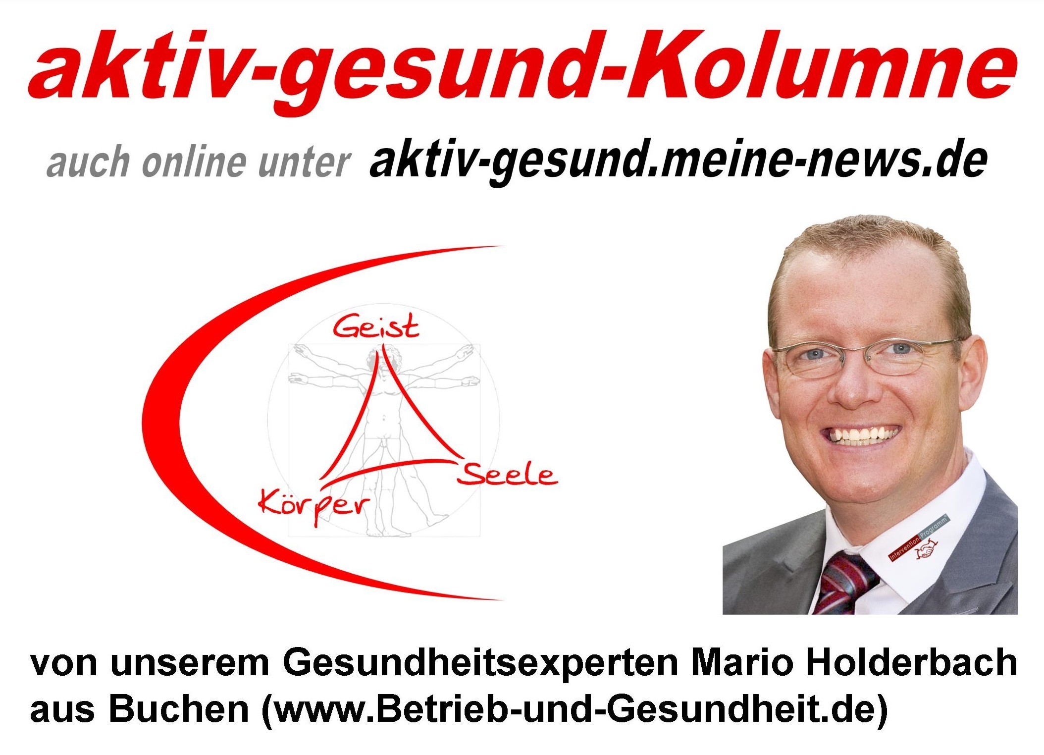 Header der aktiv-gesund-Kolumne (c) Mario Holderbach