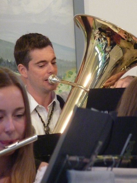 Musikkapelle Watterbach-Breitenbuch unter der Leitung von Christian Trunk beim Musikalischen Maienabend 2016 in Wenschdorf