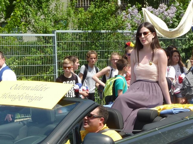 Honigkönigin - Blumenkorso Bienenmarkt Michelstadt 22. Mai 2016